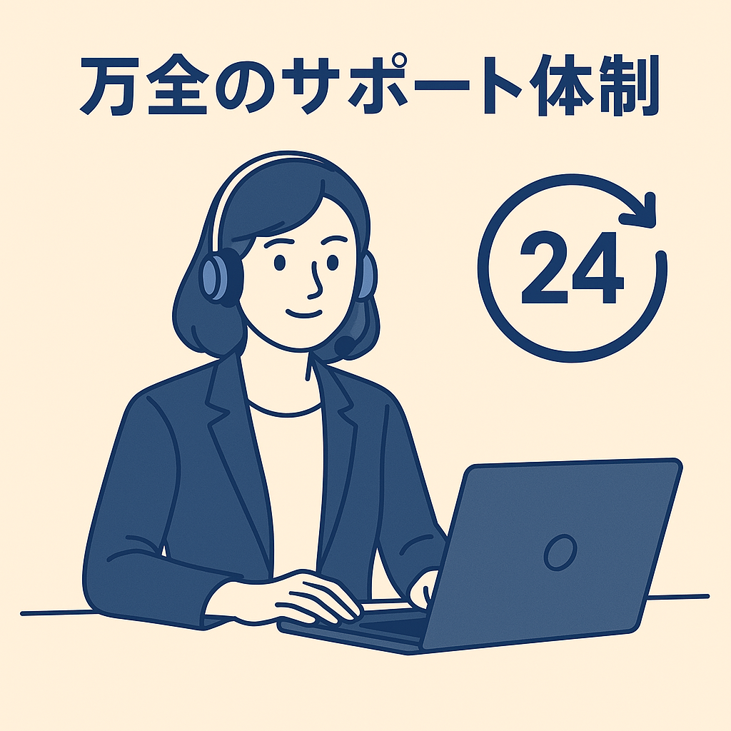 万全のサポート体制 イラスト